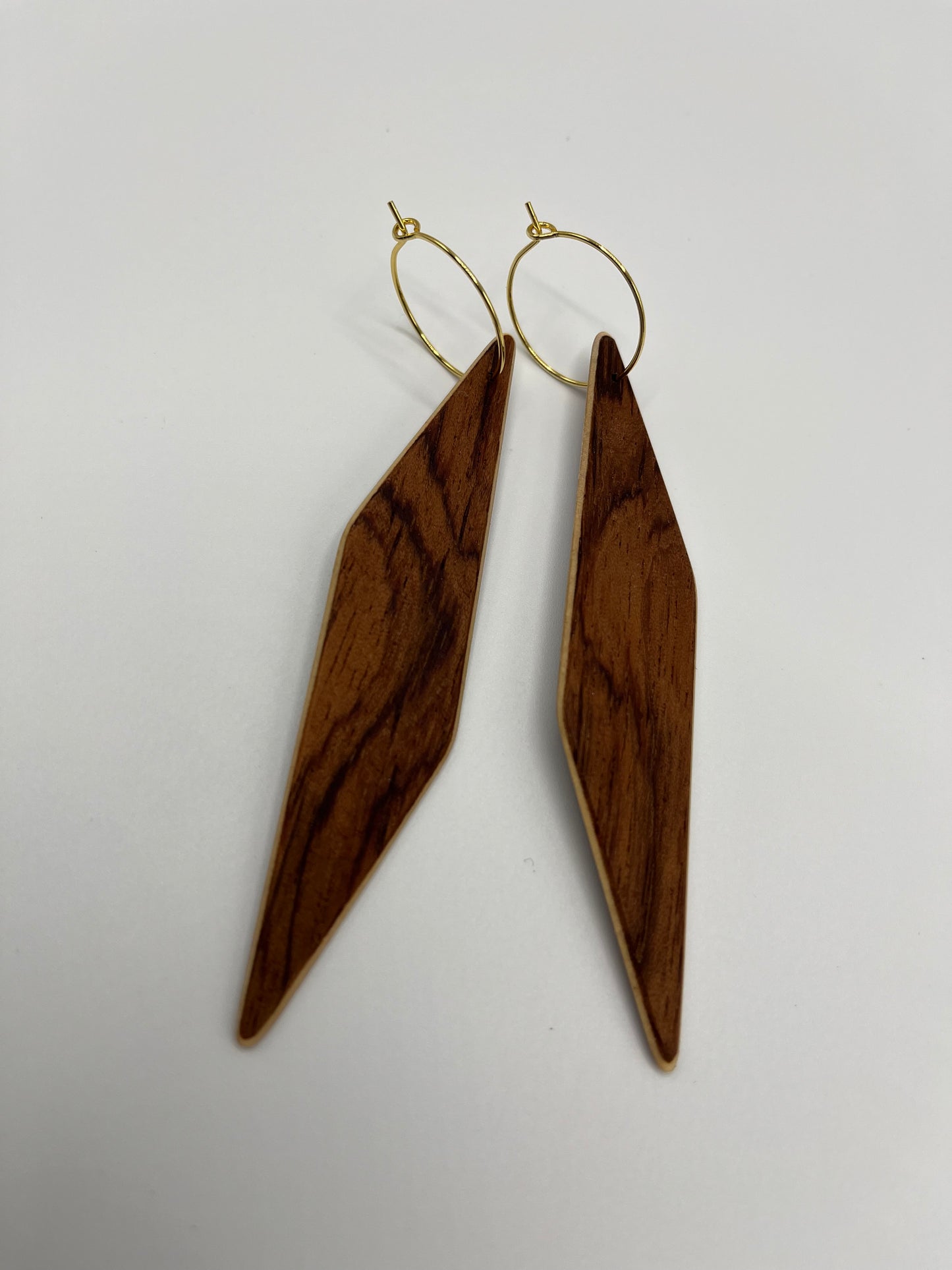Rosewood & Linden Tree Rhomboids with Hoops