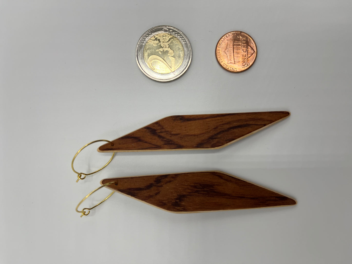 Rosewood & Linden Tree Rhomboids with Hoops