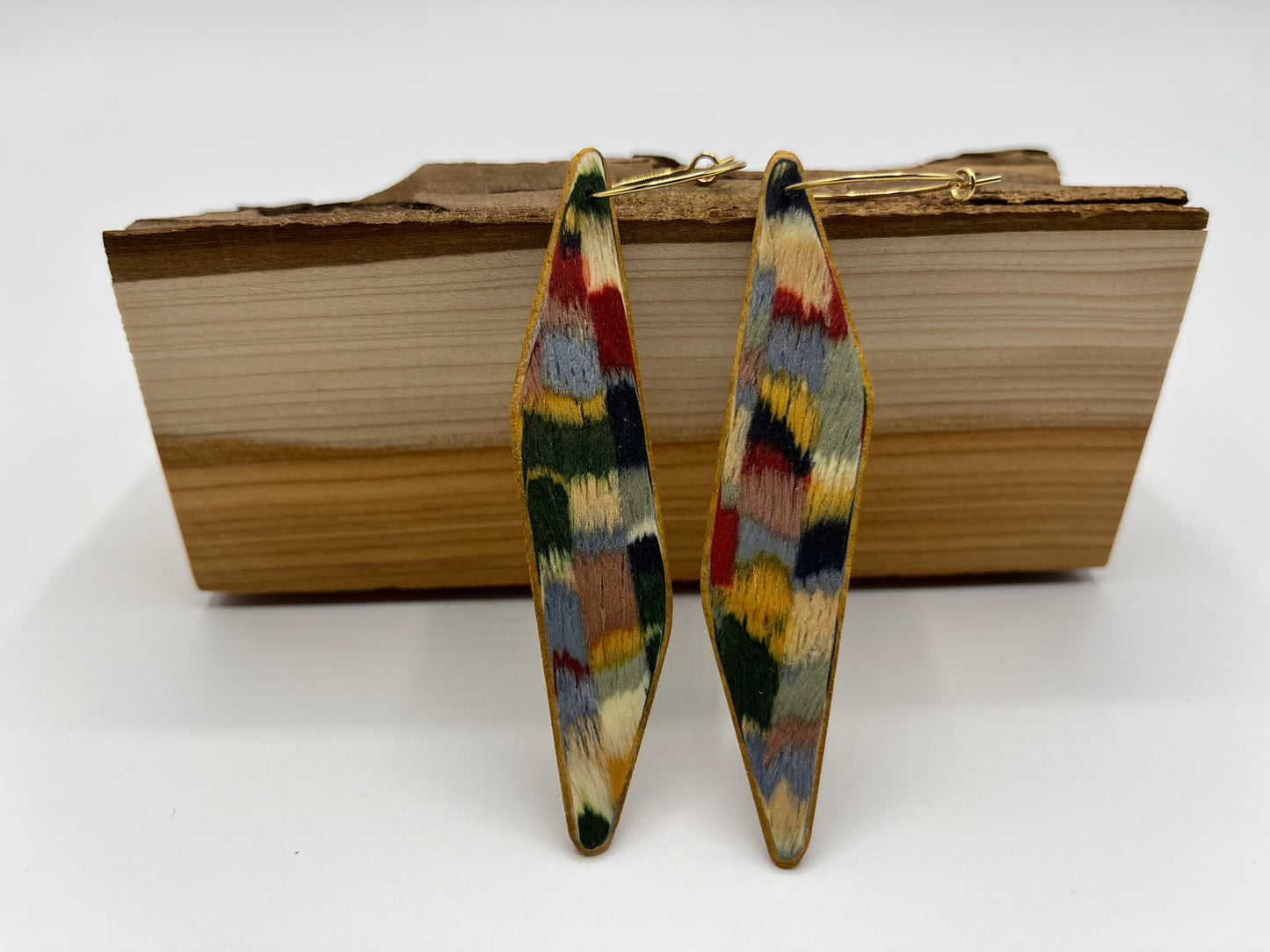 Recycled Wood (Confetti) & Lemon with Hoops