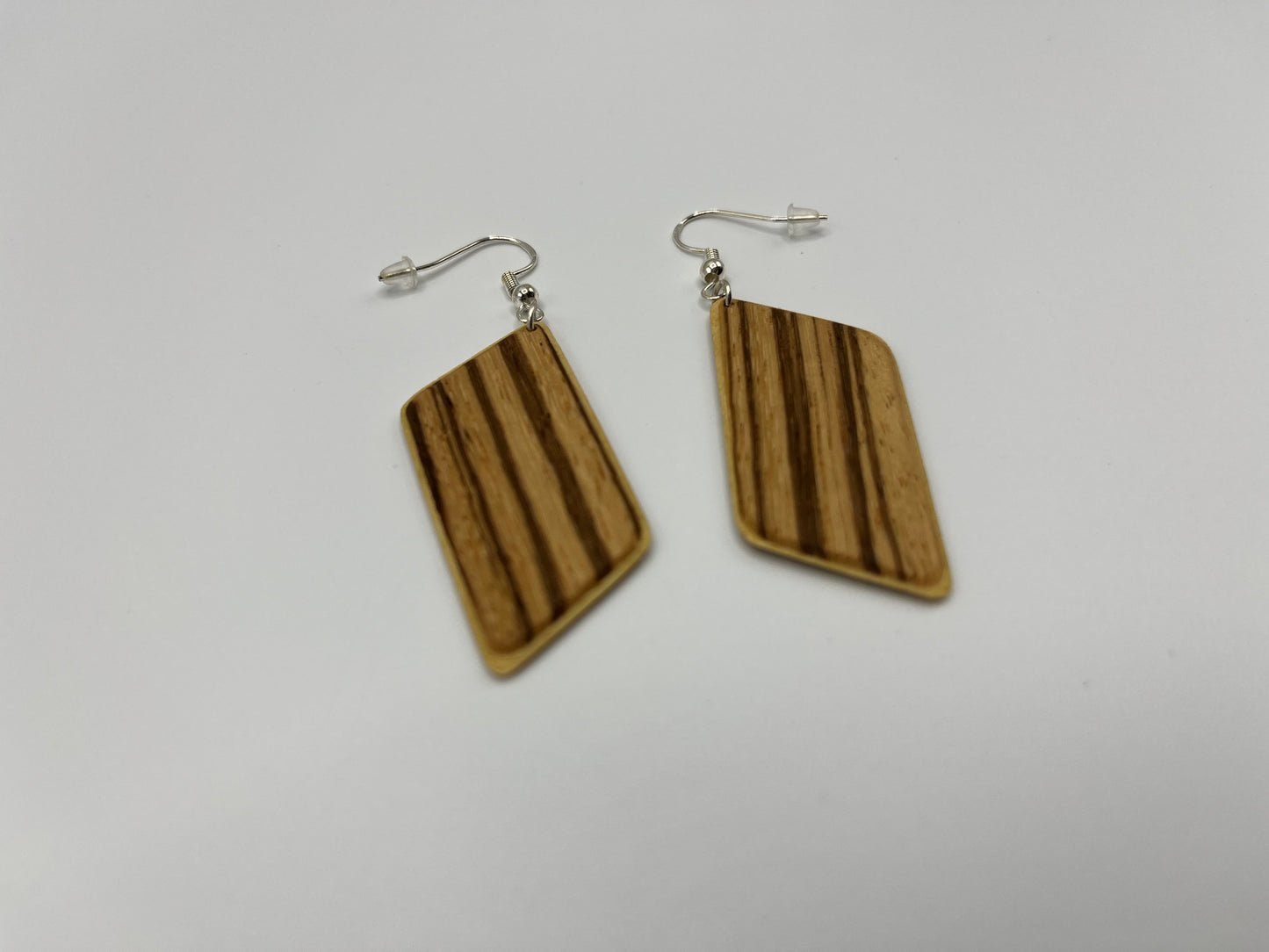 Zebrano & Abachi Rhomboids with Hooks