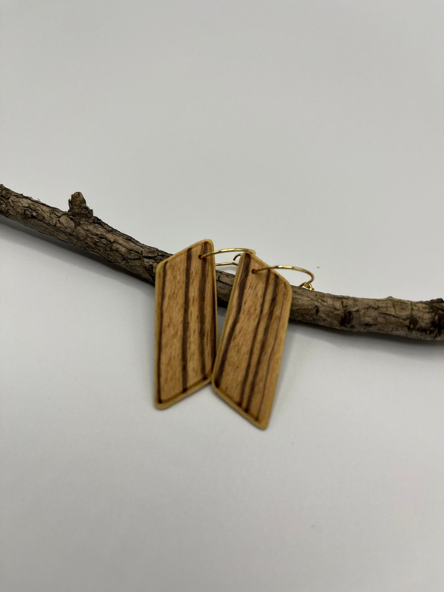 Zebrano & Abachi Rhomboids with Hoops
