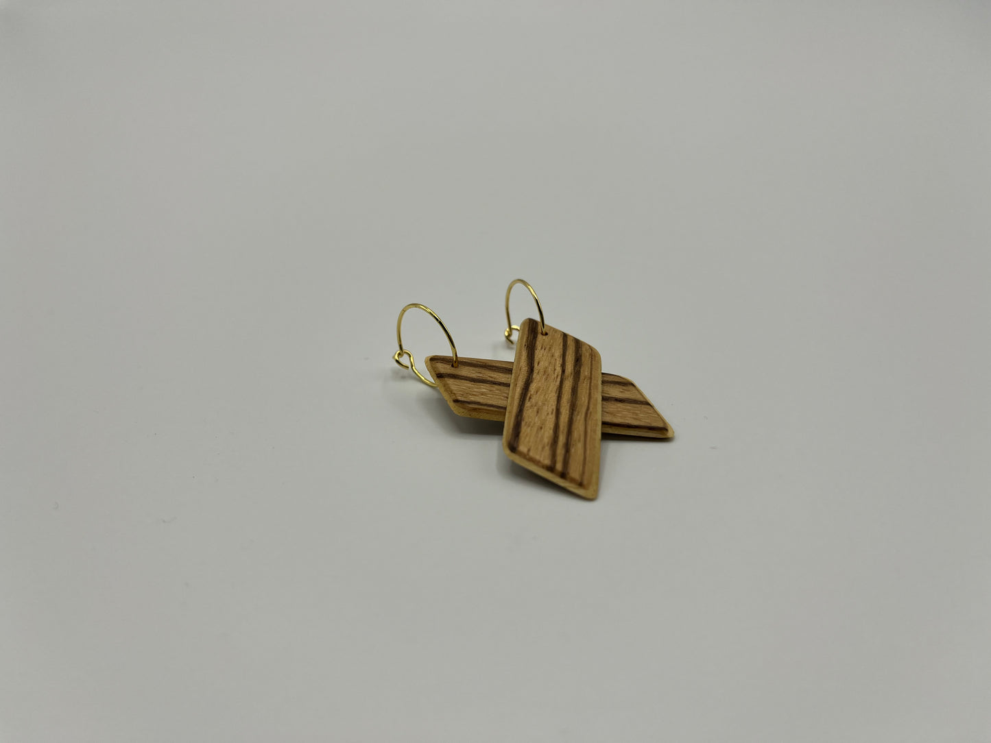 Zebrano & Abachi Rhomboids with Hoops