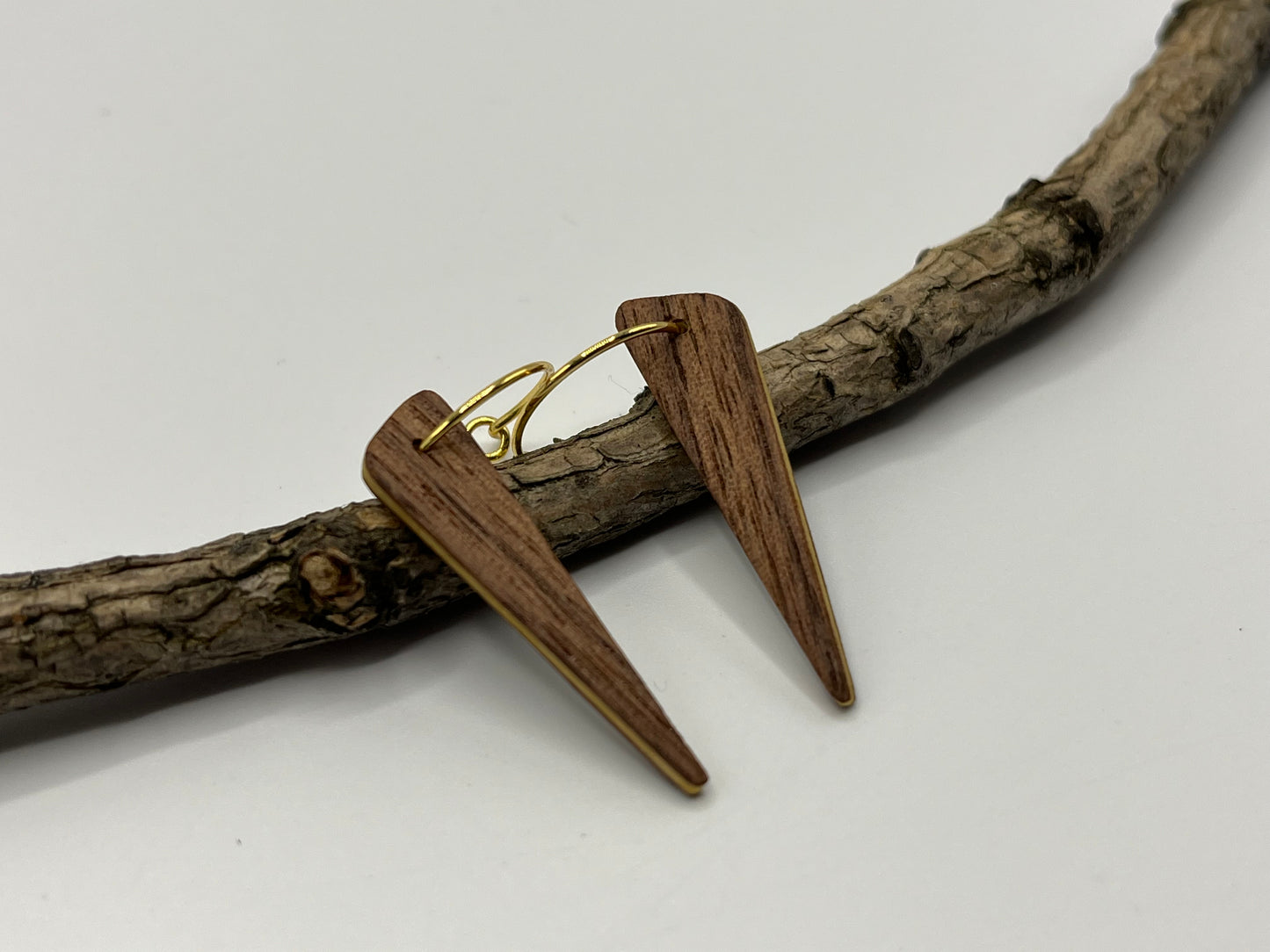Walnut & Abachi Triangles with Hoops