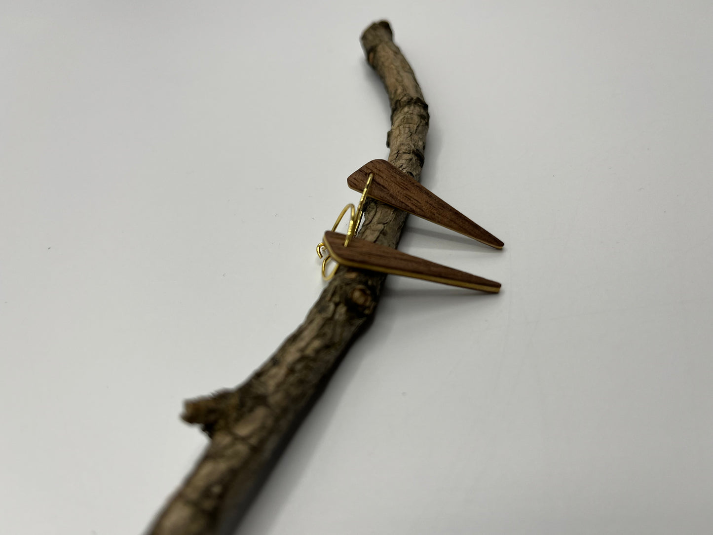Walnut & Abachi Triangles with Hoops