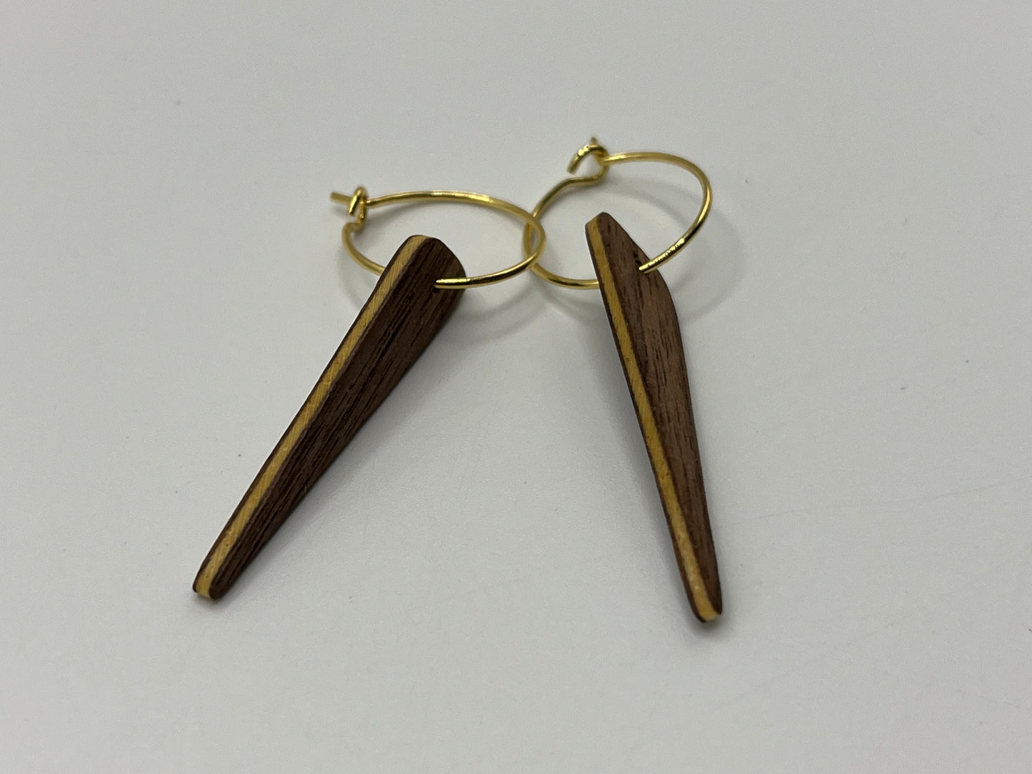 Walnut & Abachi Triangles with Hoops