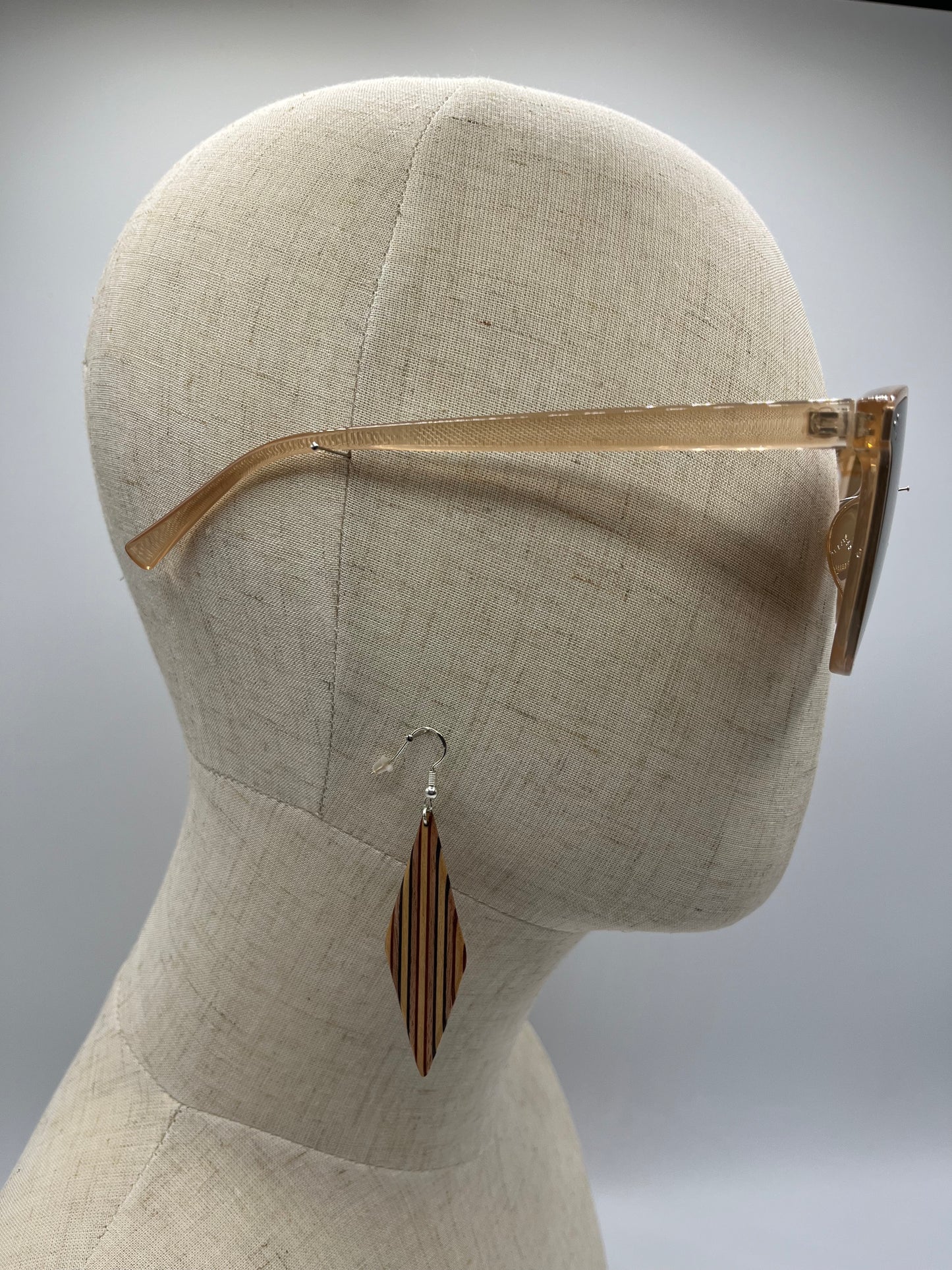 Padouk, Amaranth, Mahogani & Abachi Rhombuses with Hooks
