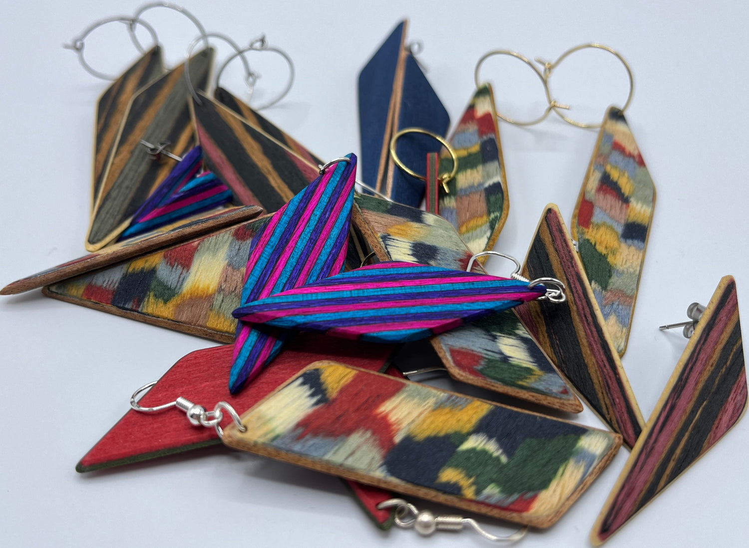 Dyed Wood Earrings